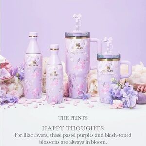 The Stanley x LoveShackFancy Quencher 40oz Happy Thoughts